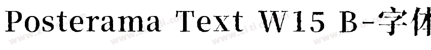 Posterama Text W15 B字体转换